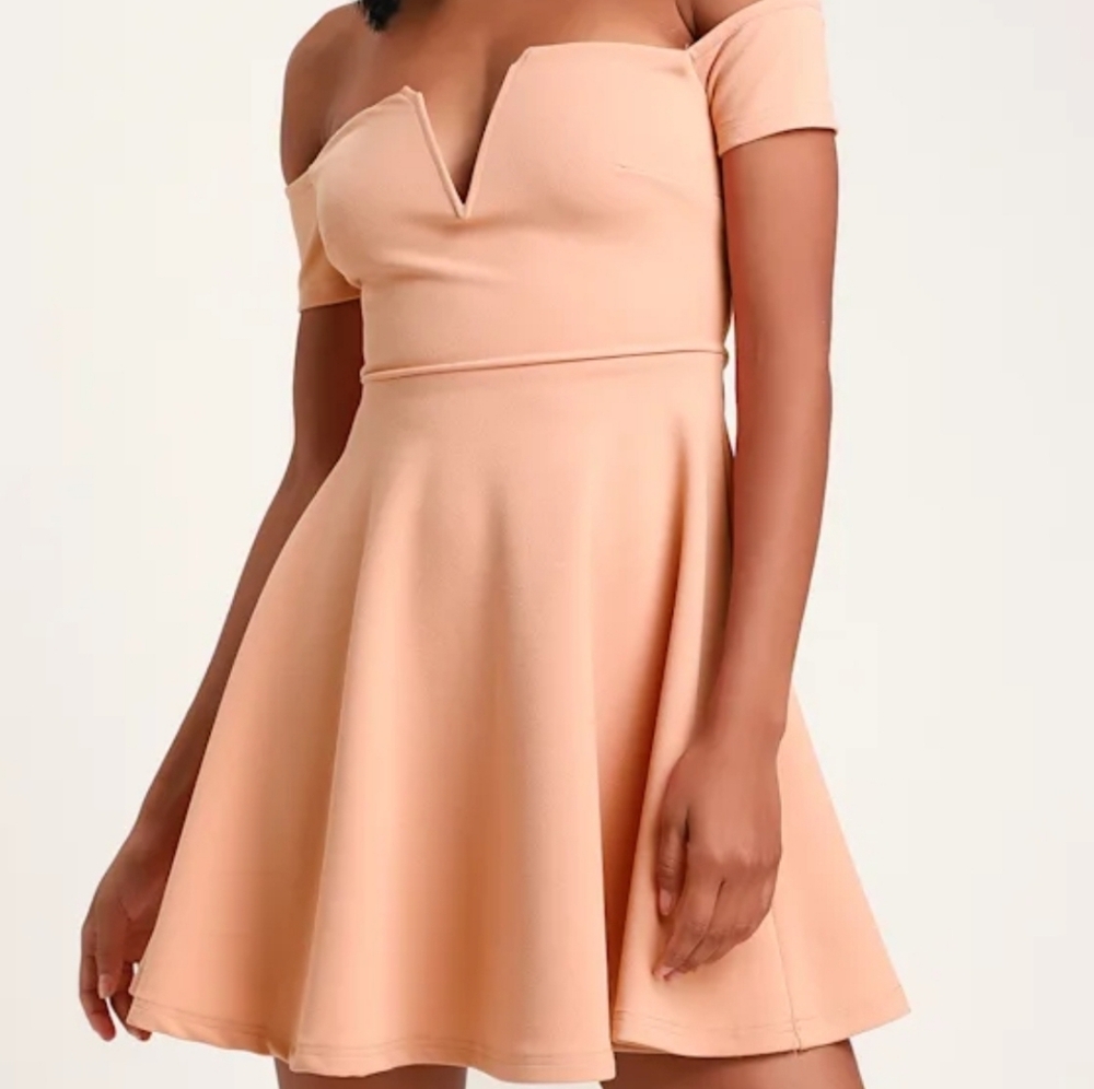Lulus Fit and Flare Dress in Orange and Pink for Prom